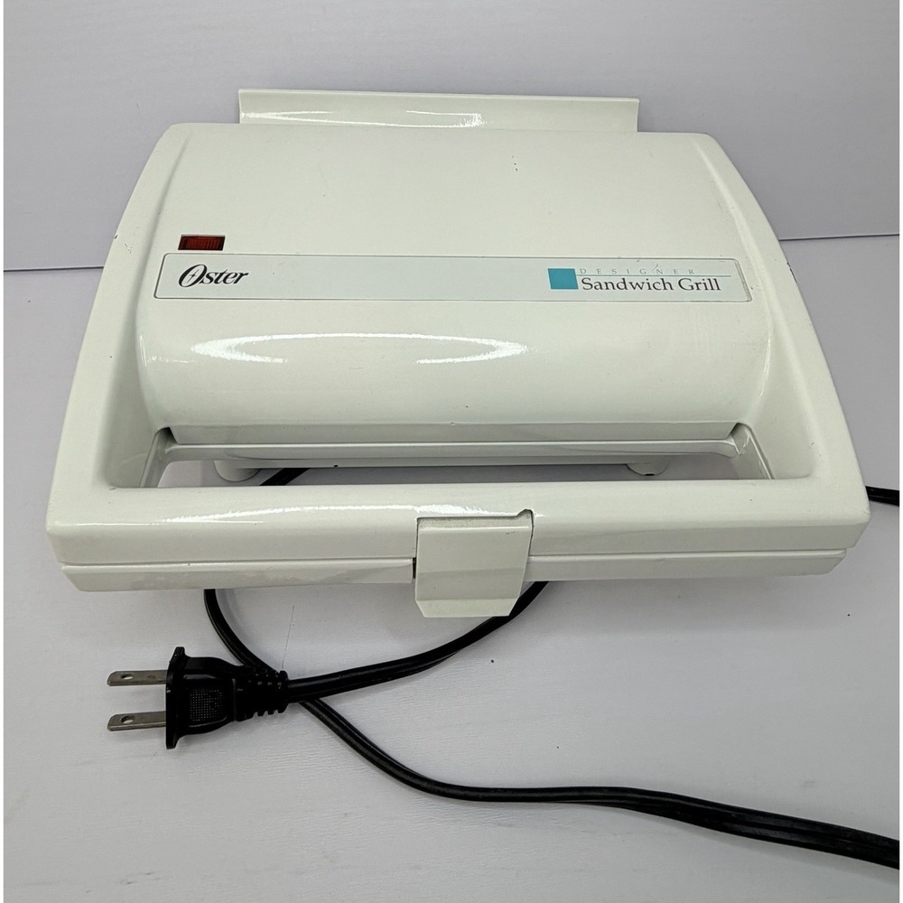 Vintage 1989 Oster Designer Sandwich Maker Electric Grill #714-20 White